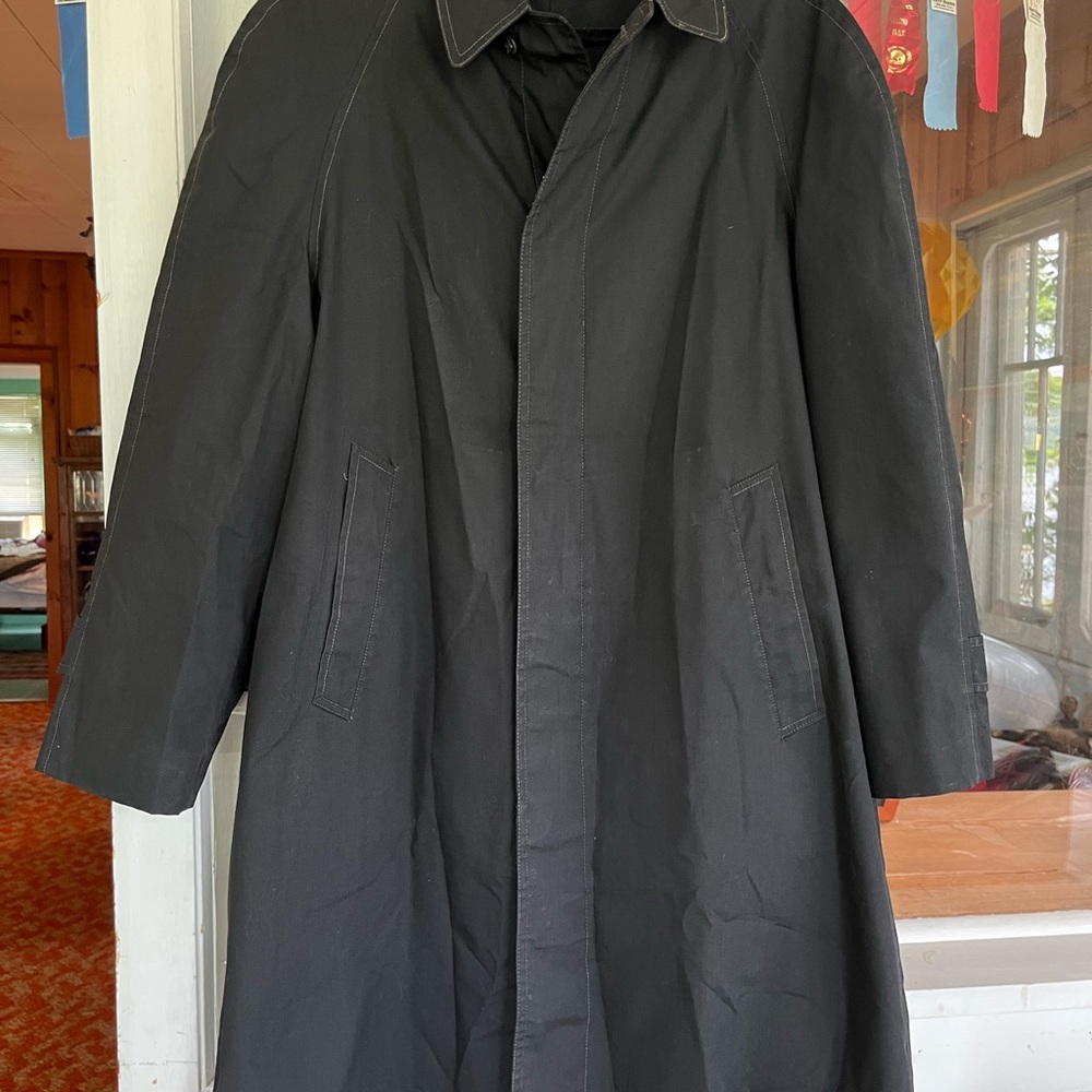 Vintage Bond “All Purpose Coat” Trench Coat Black Size L
